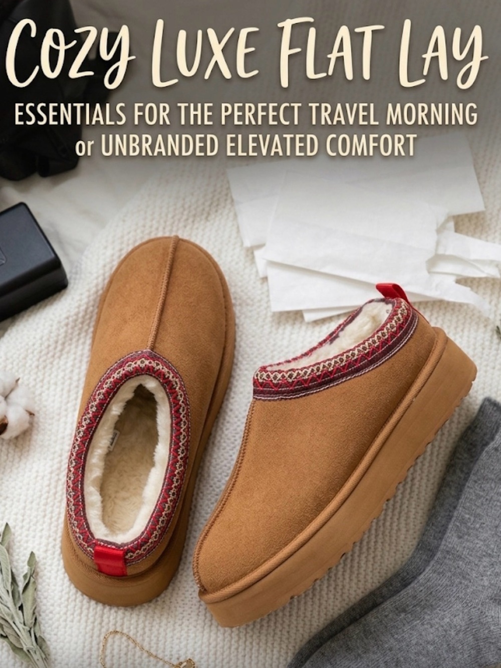 Chestnut Platform Slipper Clogs - Size 7 US (EU 40) | Warm & Cozy Streetwear